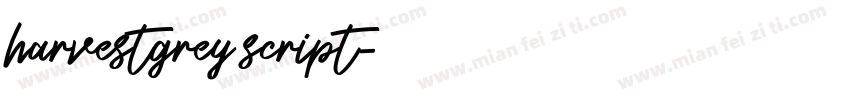 harvestgrey script字体转换